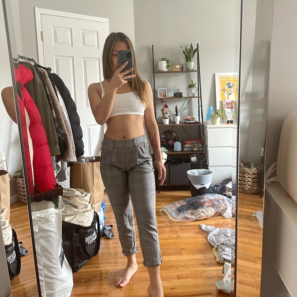 Tartan work pants